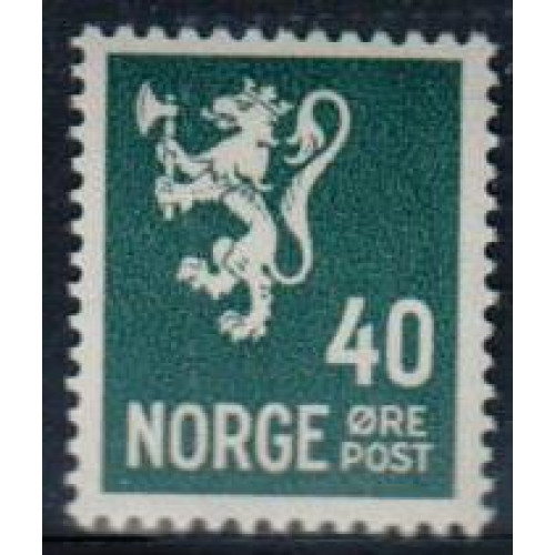 Postfriske frimerker Norge NK 250 Posthorn og Løve uten vm